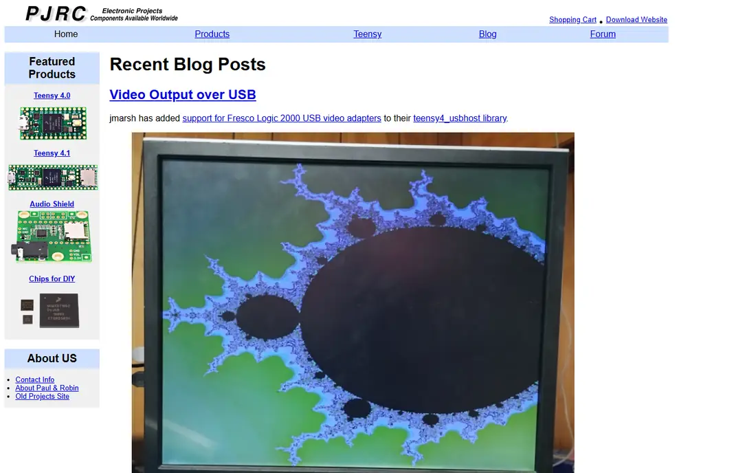 Teensy 4.1 website