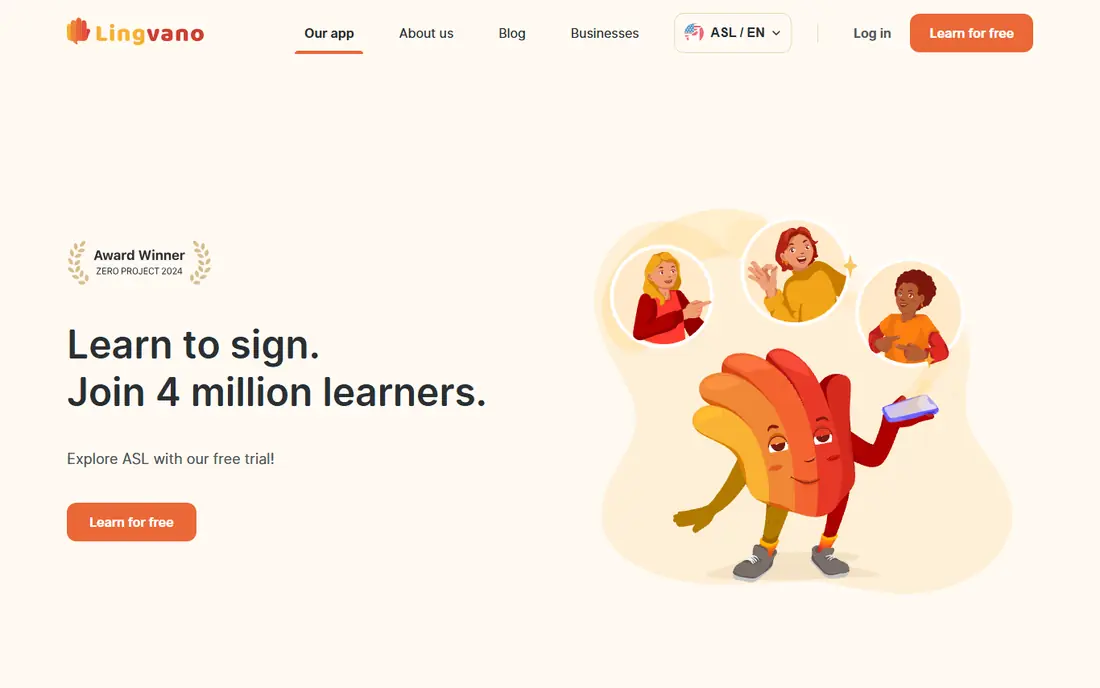 Lingvano website