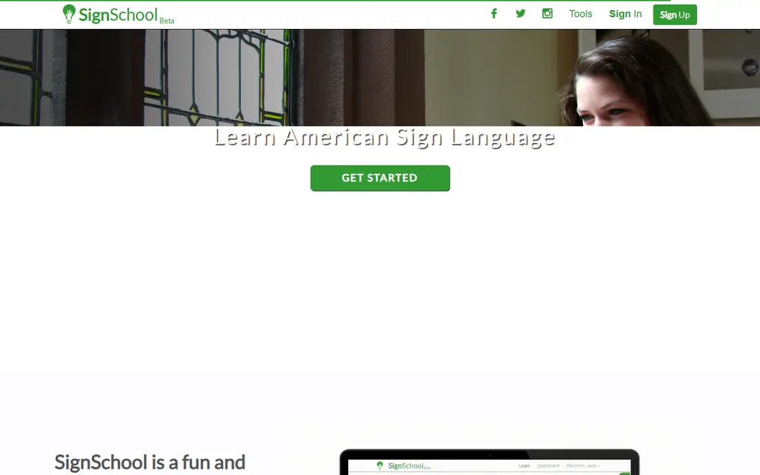 SignSchool website