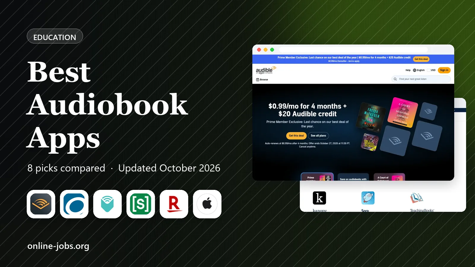 Best Audiobook Apps in 2026: 8 Apps Compared