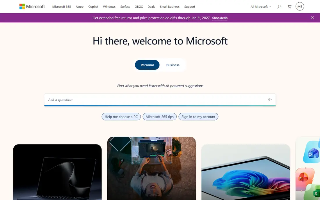 Microsoft Authenticator website