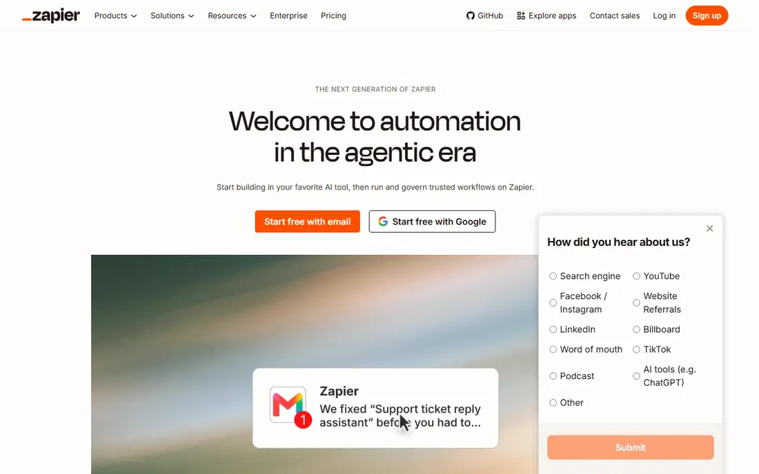 Zapier website