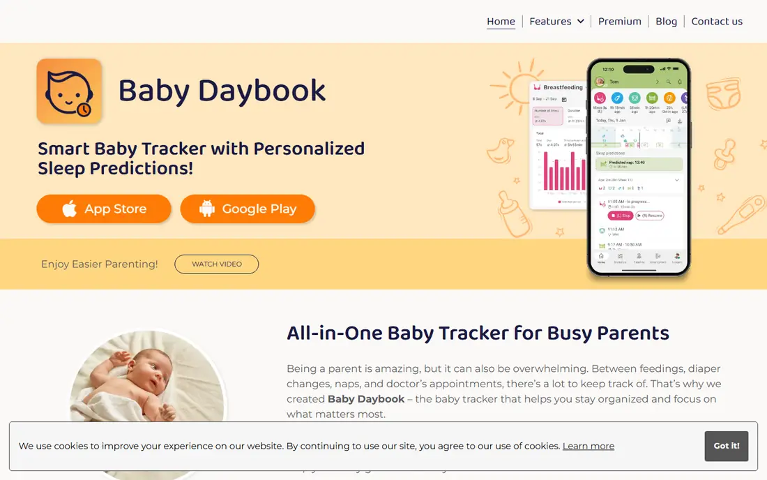 Baby Daybook website