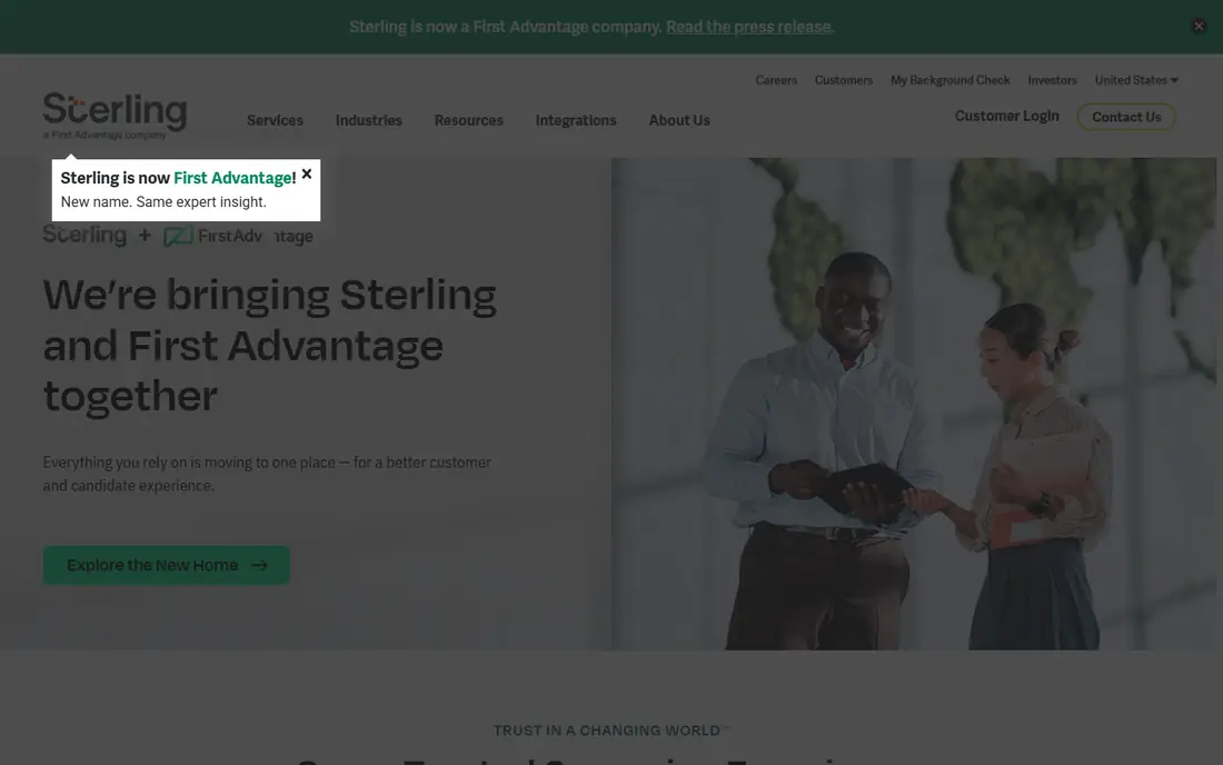 Sterling website