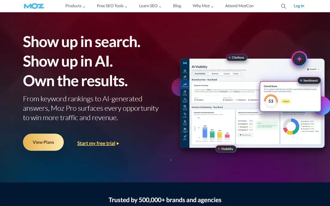 Moz Pro website