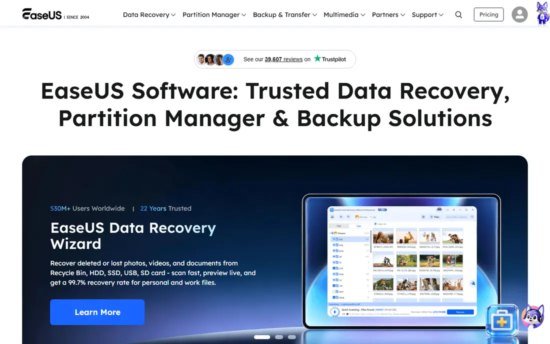 EaseUS Todo Backup website