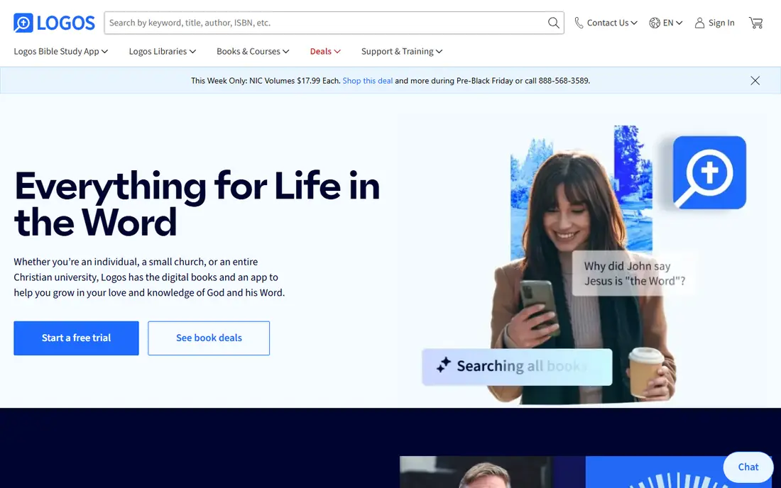 Logos Bible website