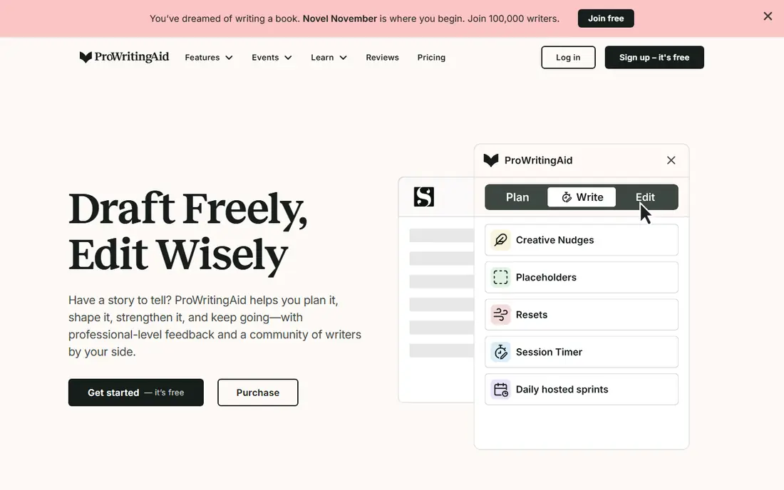 ProWritingAid website