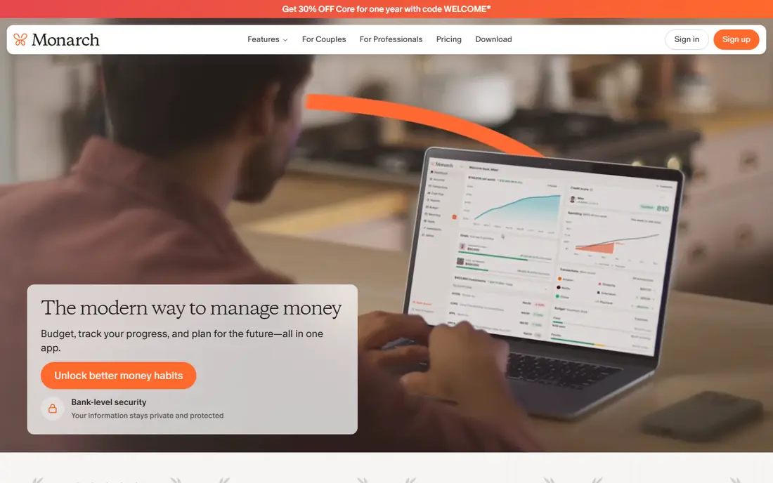 Monarch Money website