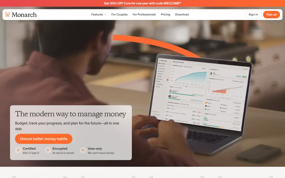 Monarch Money website