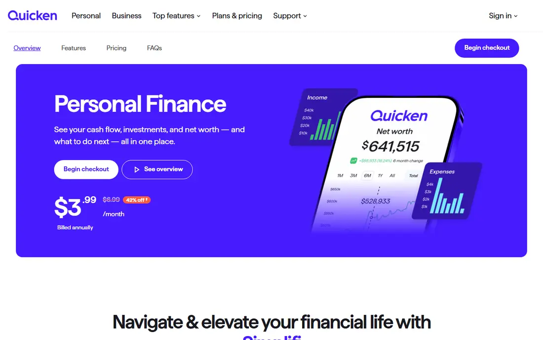 Simplifi by Quicken website