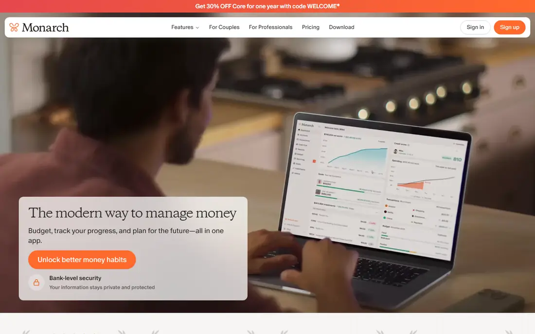 Monarch Money website