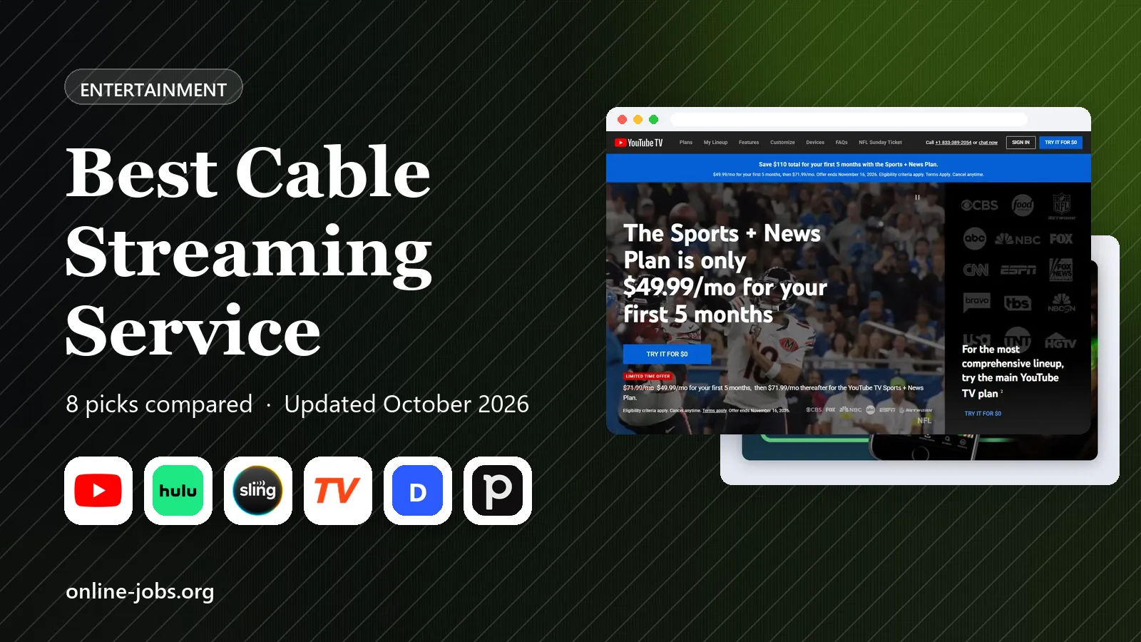 Best Cable Streaming Service in 2026: 8 Services Compared