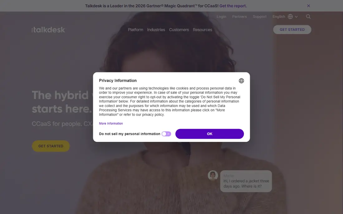 Talkdesk website