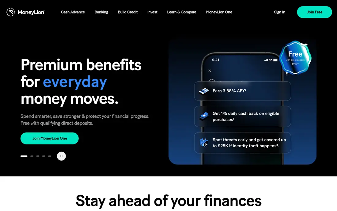 MoneyLion website