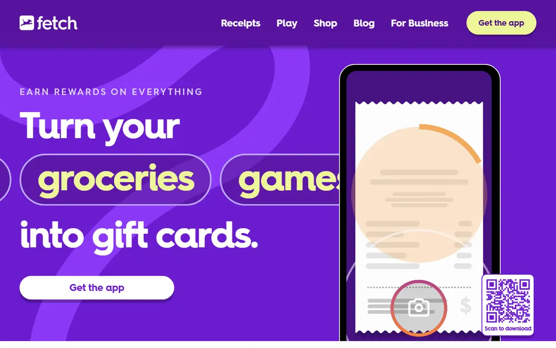 Fetch Rewards website