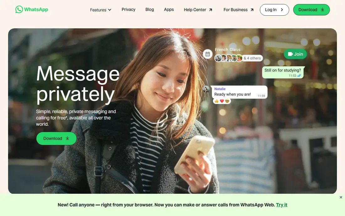 WhatsApp website