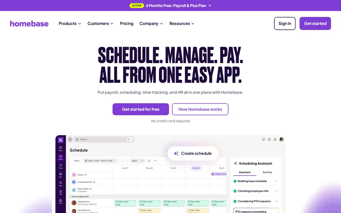 Homebase website