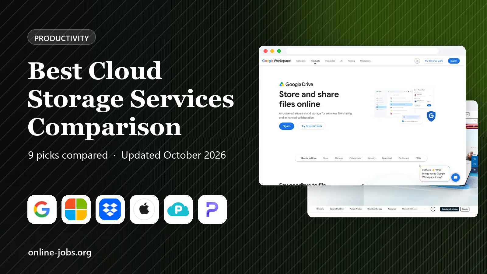 Best Cloud Storage Services Comparison in 2026: 9 Services Compared