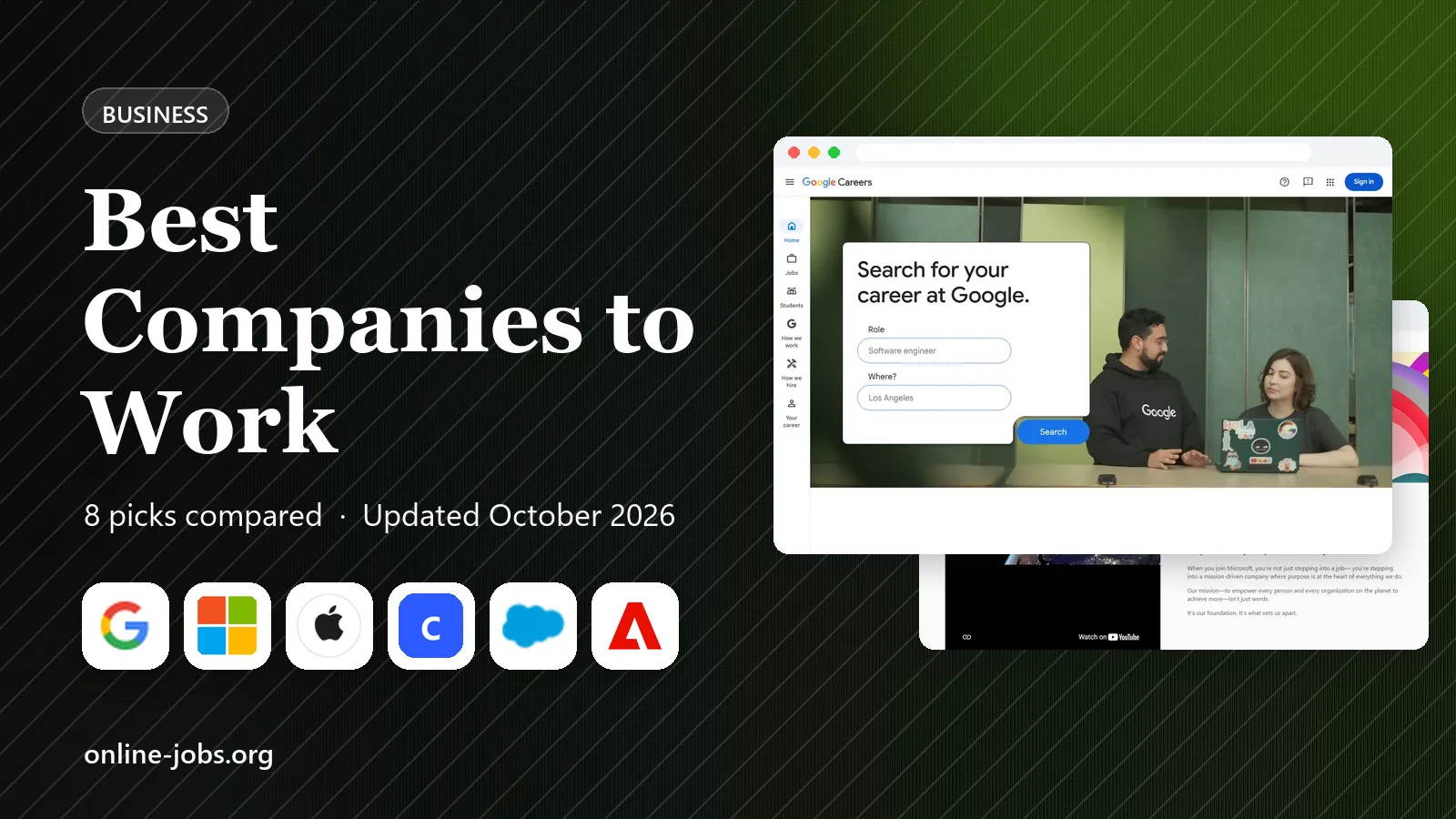 Best Companies to Work in 2026: 8 Employers Compared