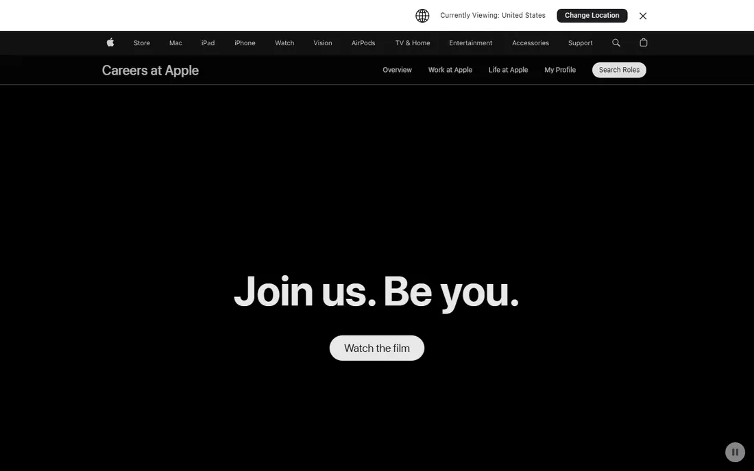 Apple website