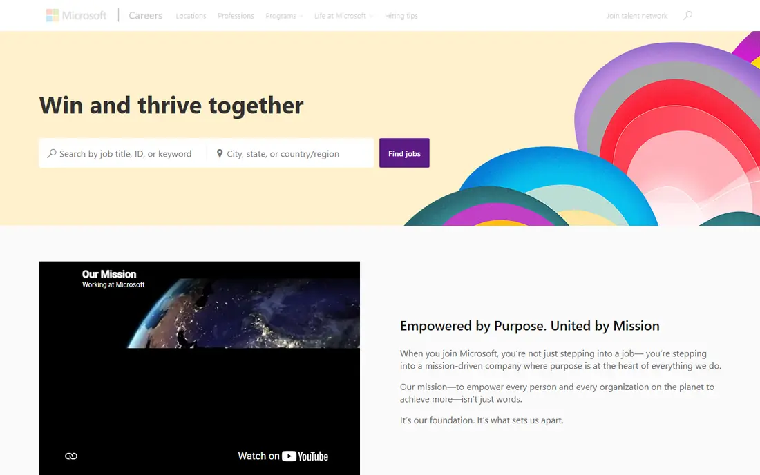Microsoft website