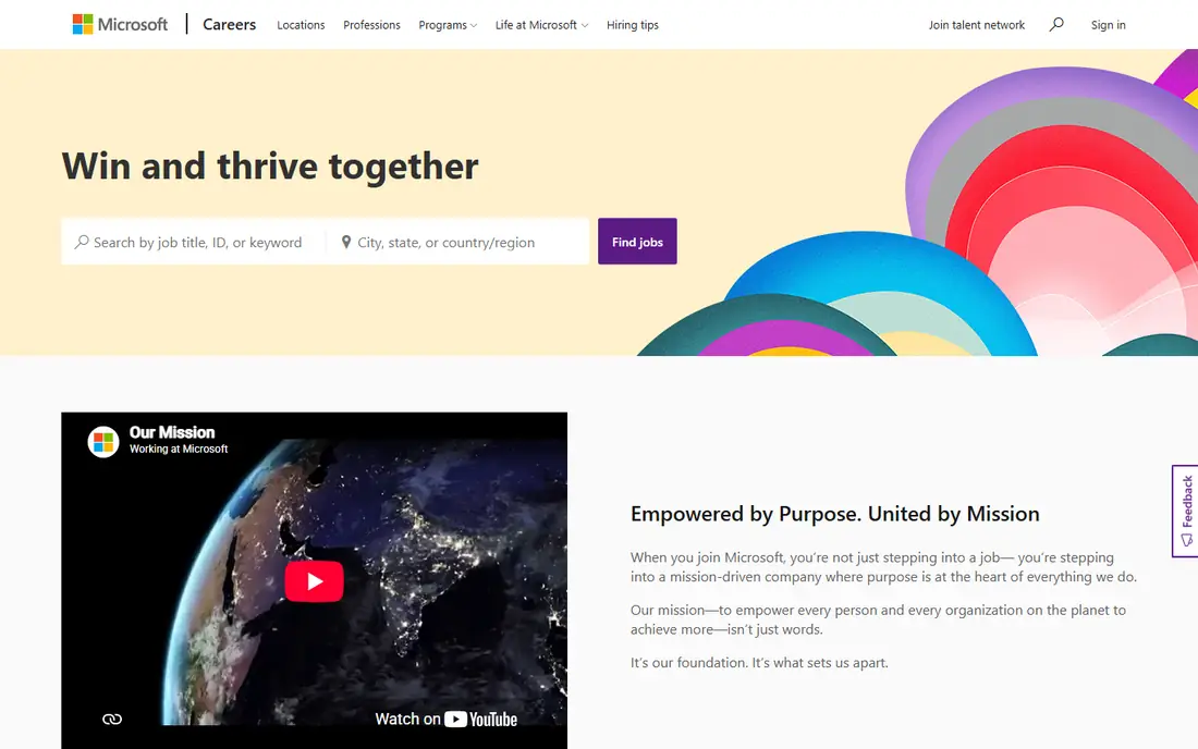 Microsoft website