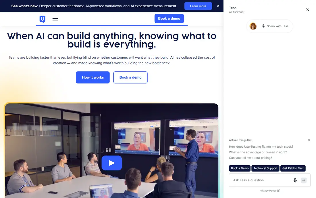 UserTesting website