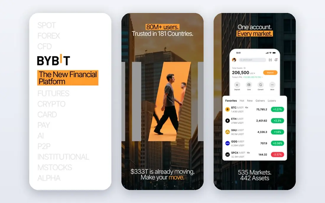 Bybit app screenshots