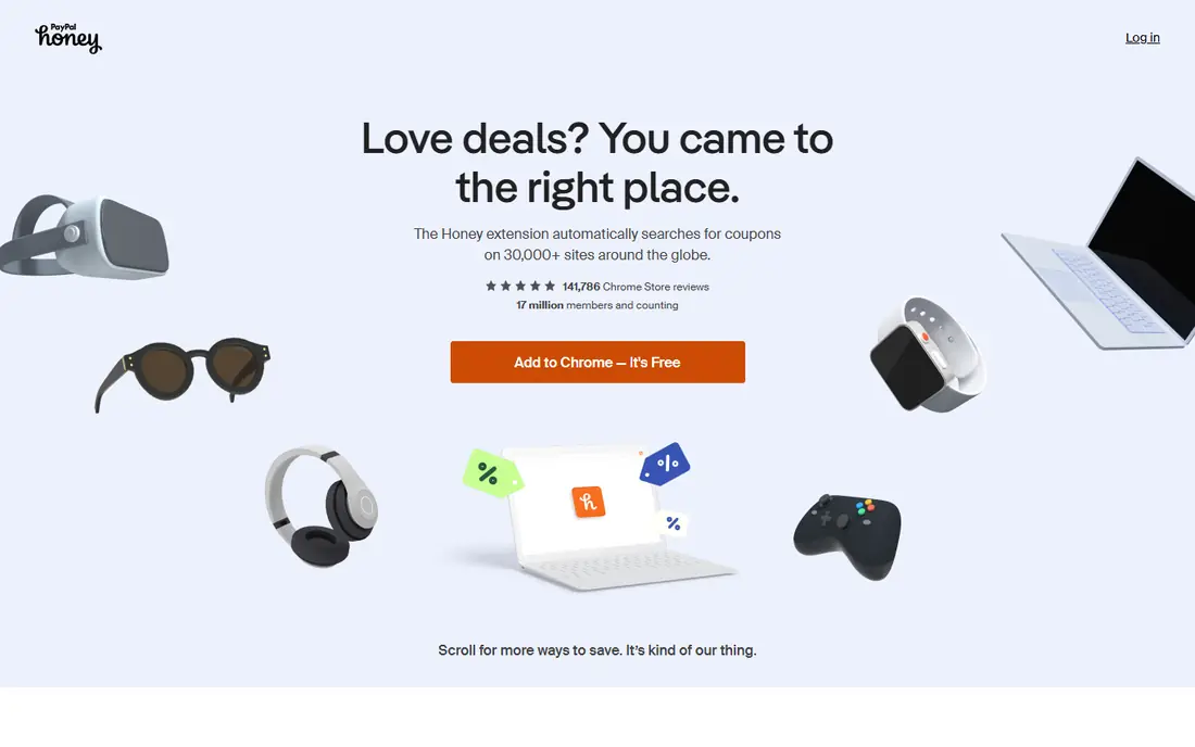 PayPal Honey website