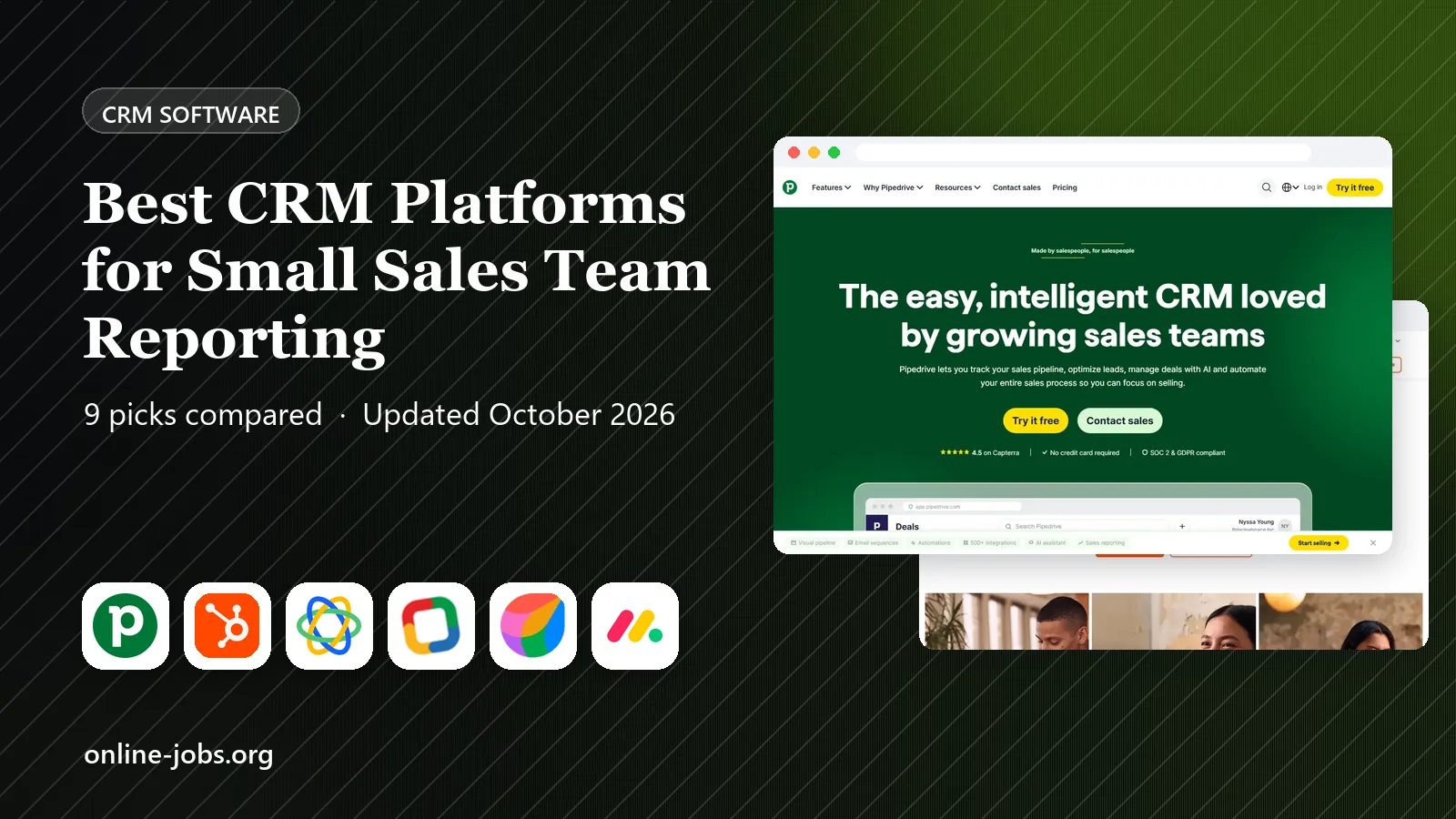 Best CRM Platforms for Small Sales Team Reporting in 2026: 9 Apps Compared