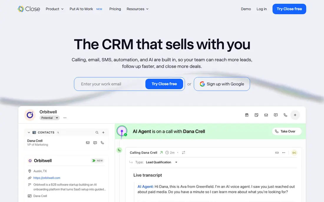 Close website