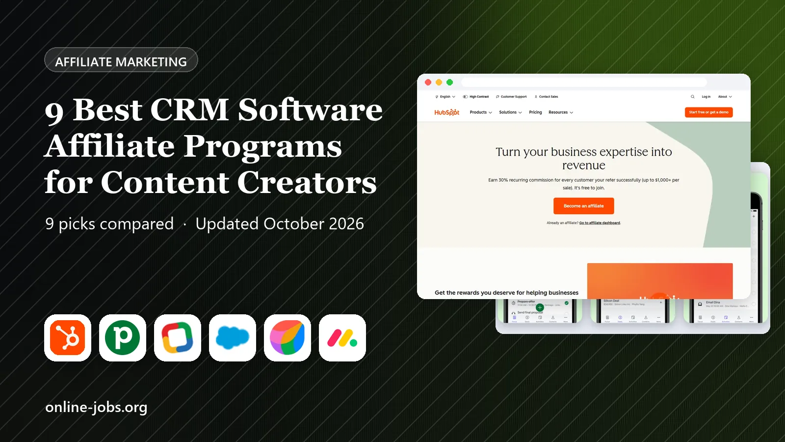 9 Best CRM Software Affiliate Programs for Content Creators