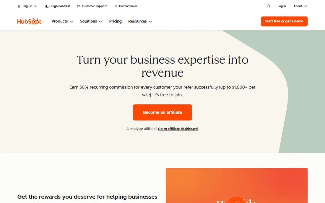 HubSpot website