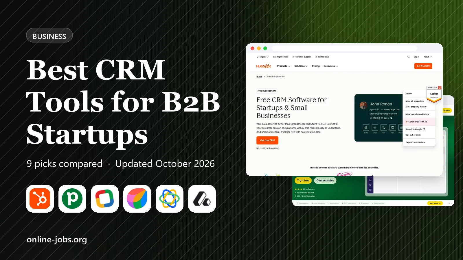 Best CRM Tools for B2B Startups in 2026: 9 Tools Compared