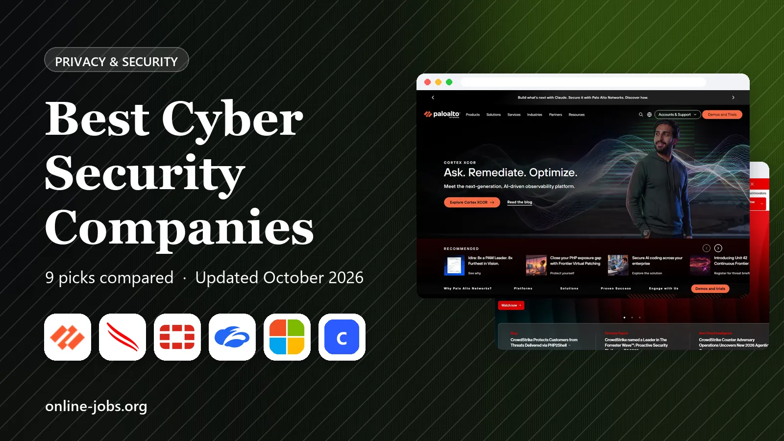 Best Cyber Security Companies in 2026: 9 Products Compared