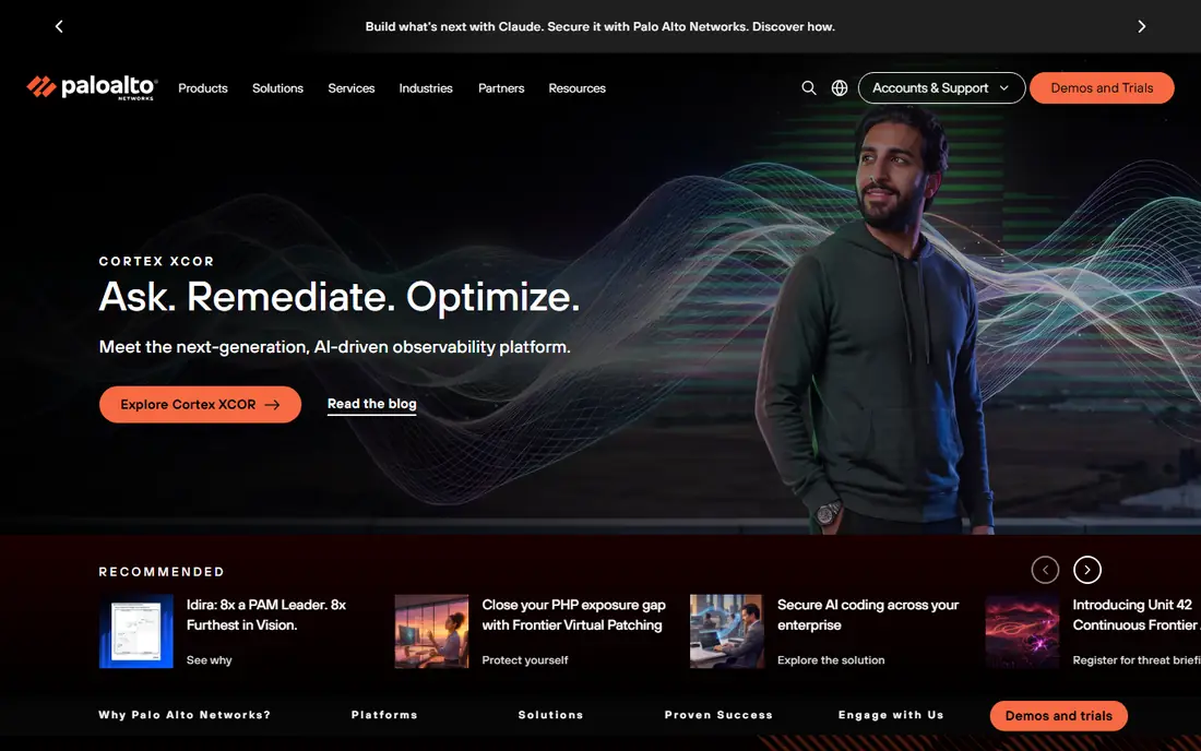 Palo Alto Networks website