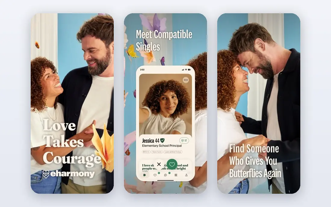 eHarmony app screenshots