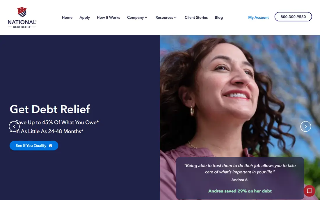National Debt Relief website