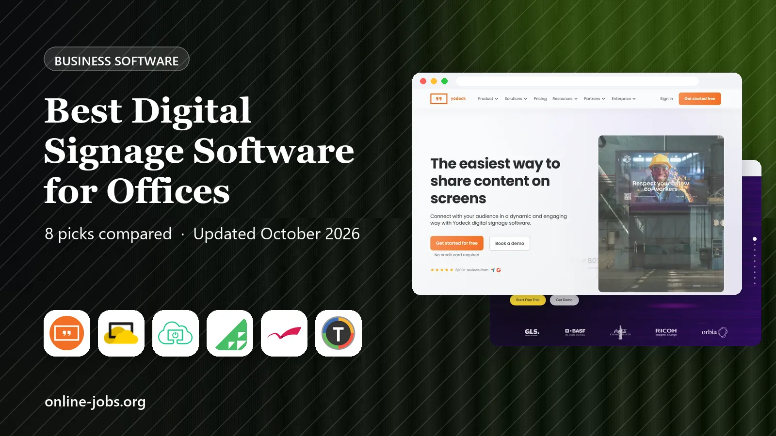Best Digital Signage Software for Offices in 2026: 8 Tools Compared