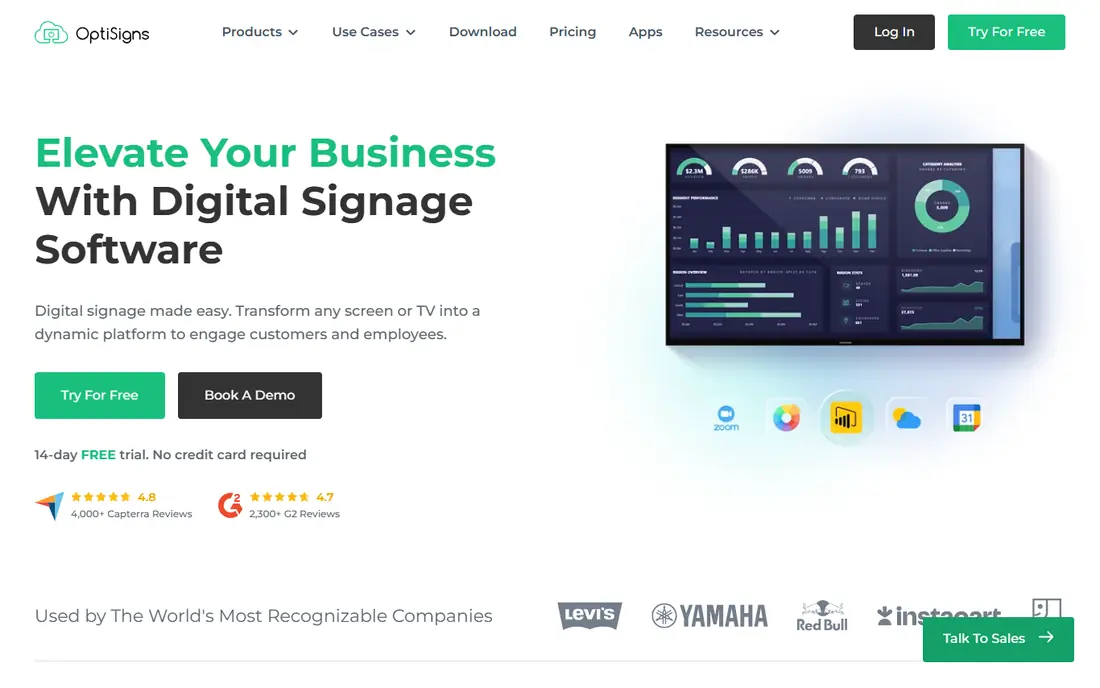 OptiSigns website