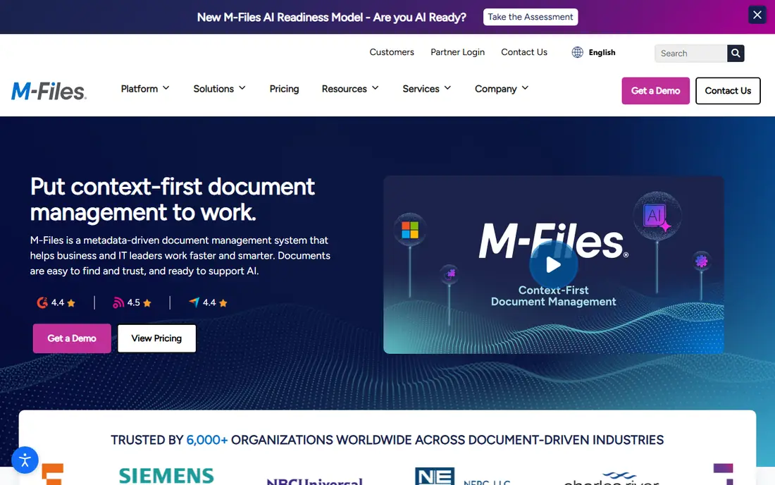 M-Files website