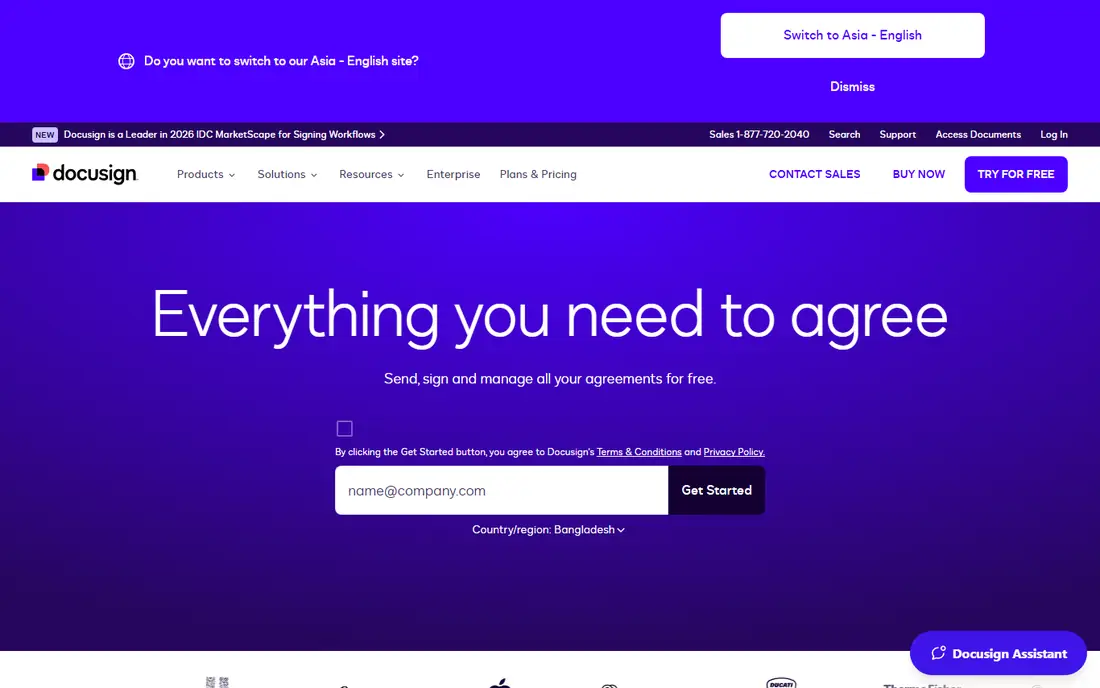 DocuSign website