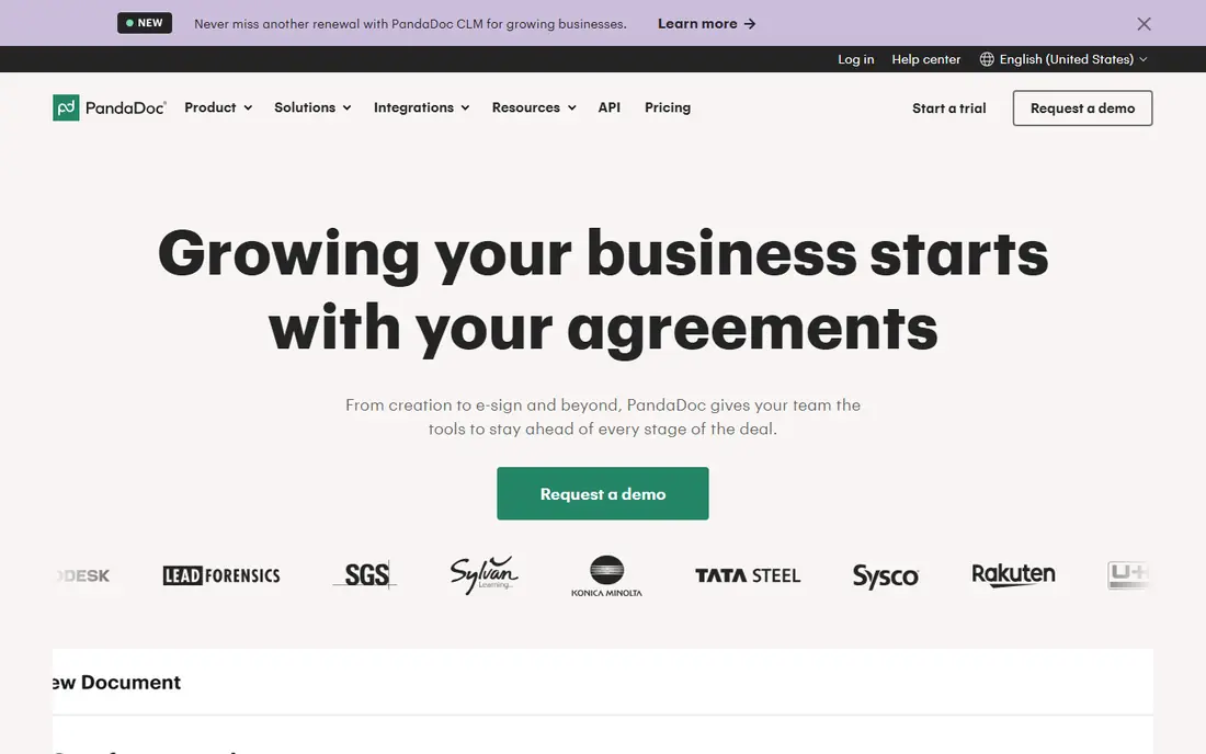 PandaDoc website