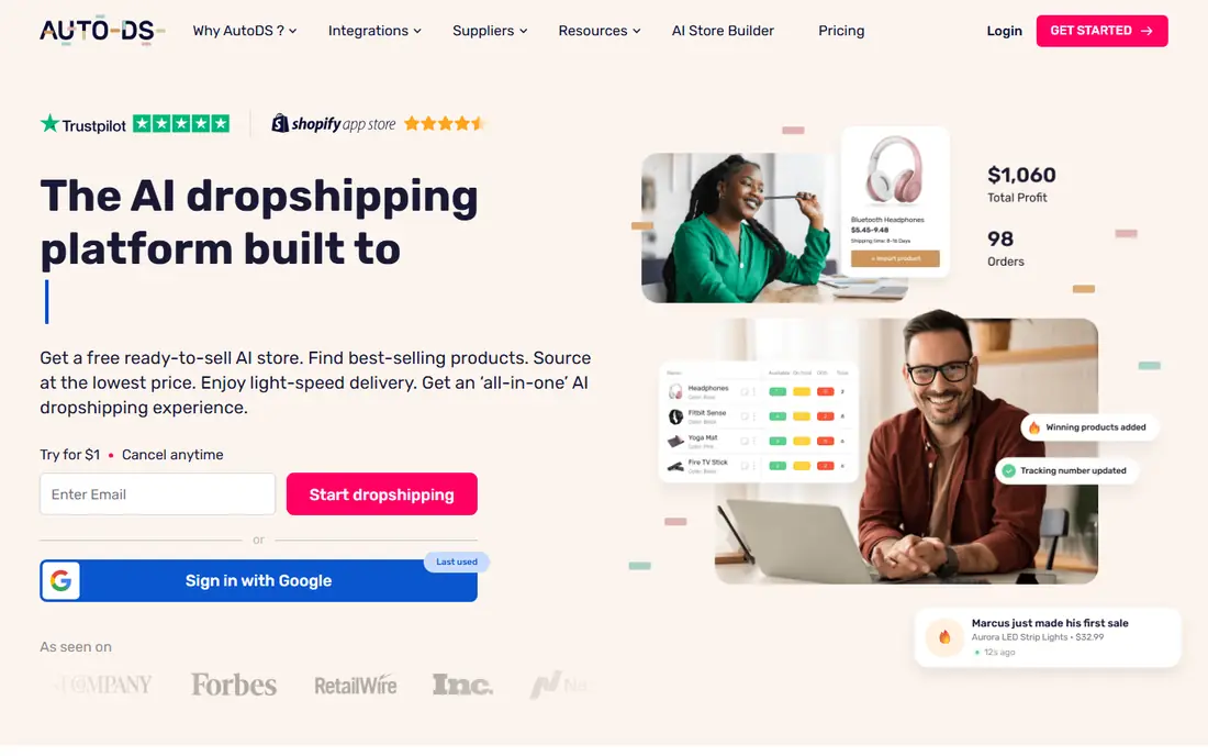 AutoDS website