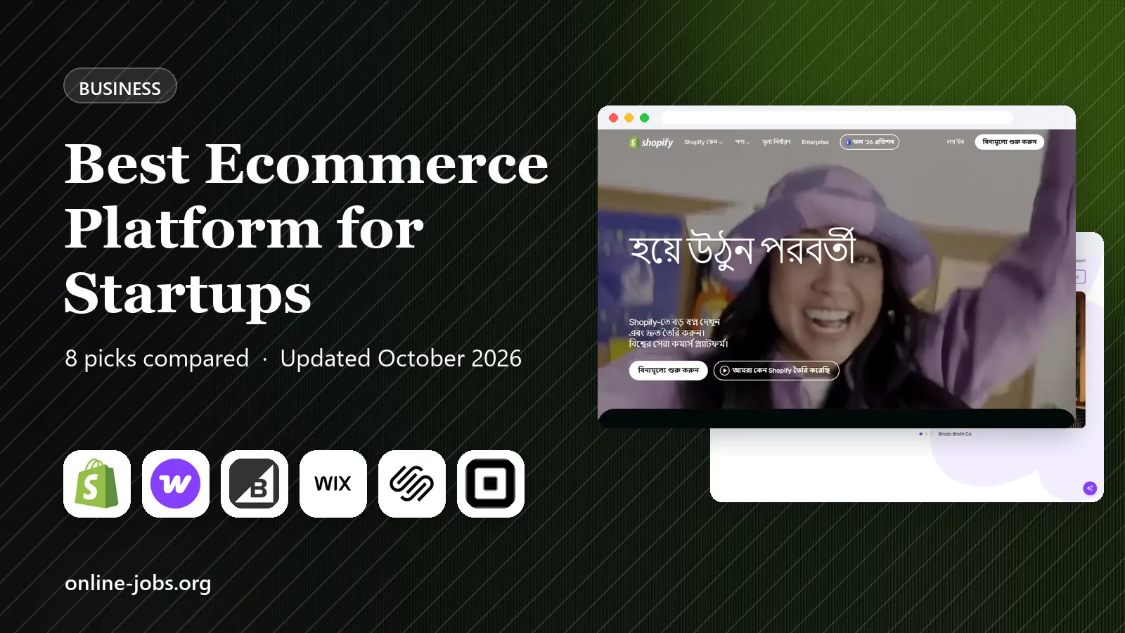 Best Ecommerce Platform for Startups in 2026: 8 Products Compared