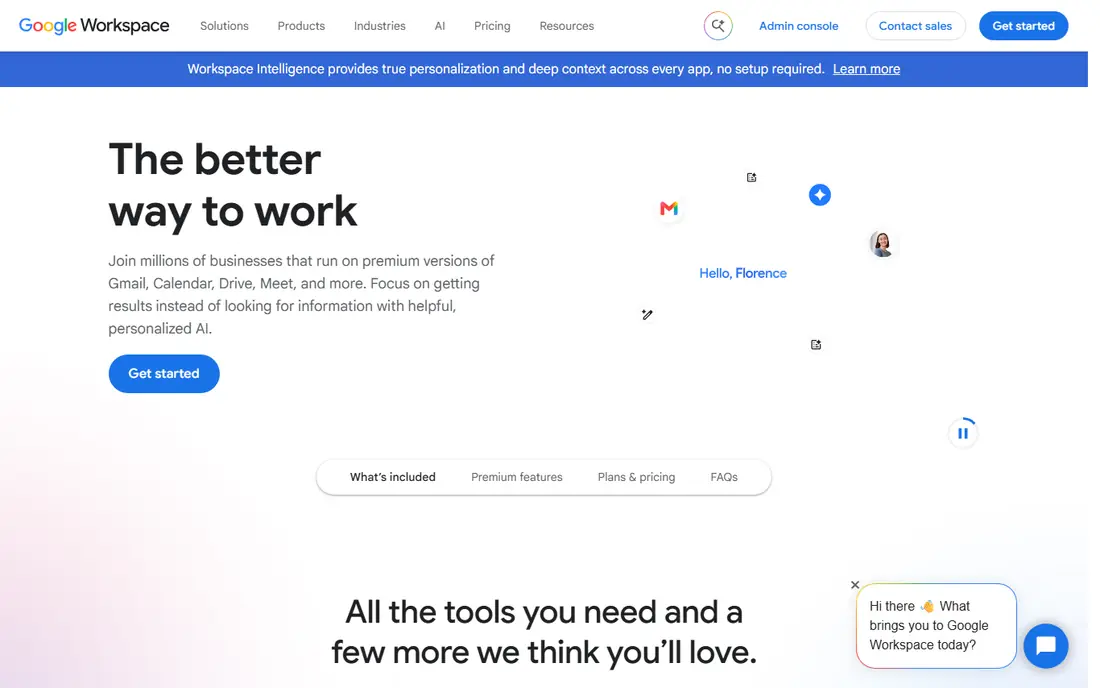 Google Workspace website