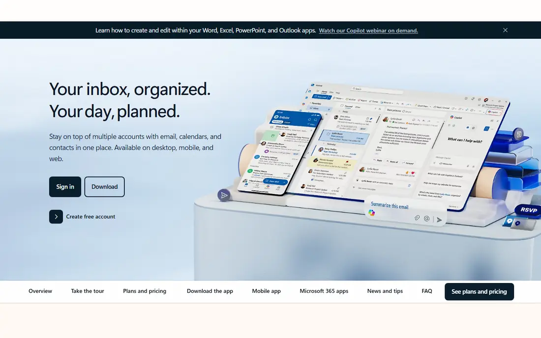 Outlook website