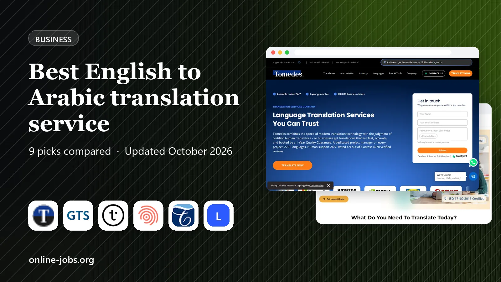 Best English to Arabic translation service in 2026: 9 Services Compared