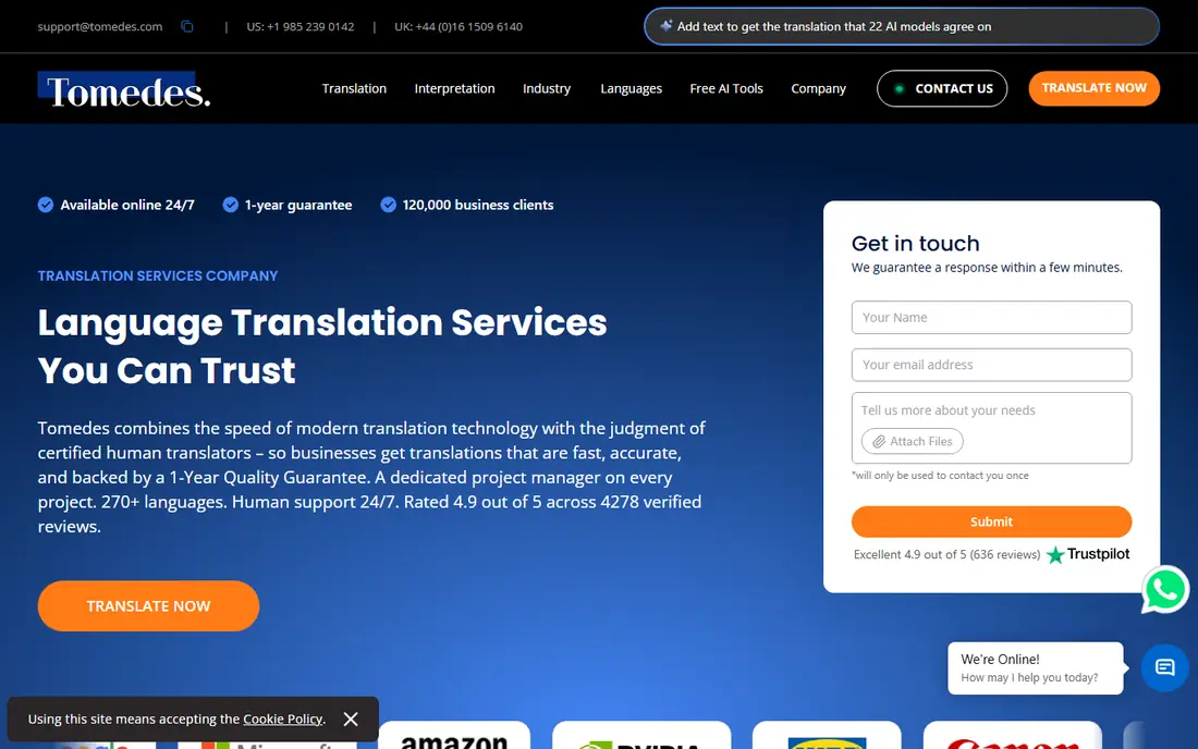 Tomedes website